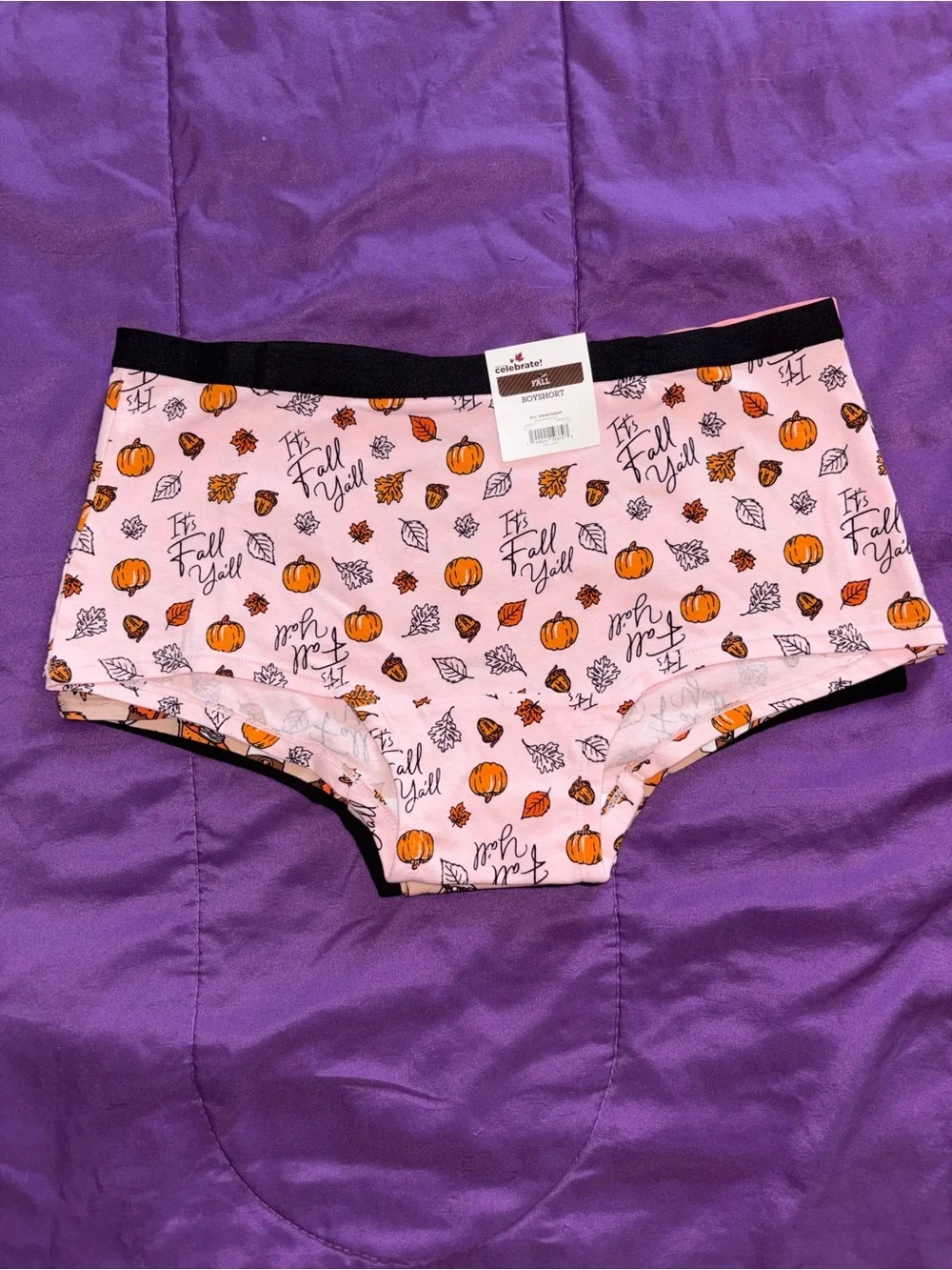 Cotton Boyshorts With Fall Print Designs- 3 Pack